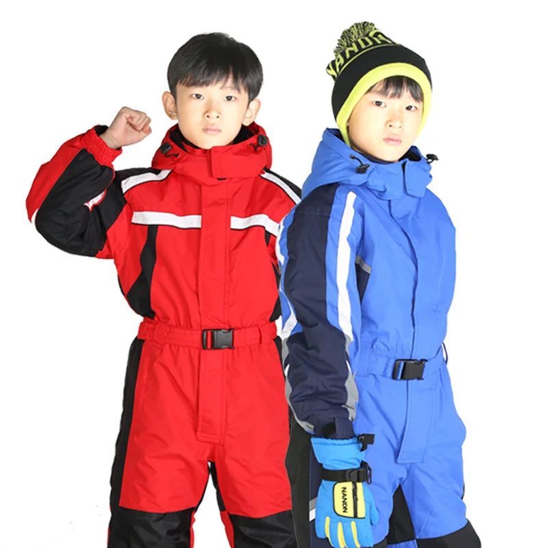 Outdoor Children Ski Suit Warm Winter Boys and Girls Thick Jumpsuit