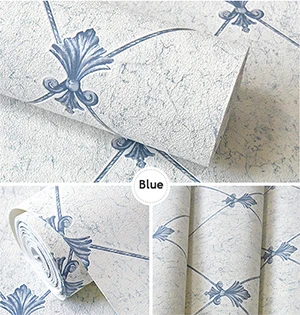 3D геометрическая настенная бумага, Современная рельефная плотная Нетканая настенная бумага для гостиной, спальни, телевизора, фон для стен, домашний декор, настенная бумага 3 D - Цвет: Blue