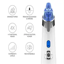 Портативный очиститель пор Электрический Уход за кожей лица для пор и угрей пылесос для удаления вакуумное очищающее средство от прыщей инструмент для красоты