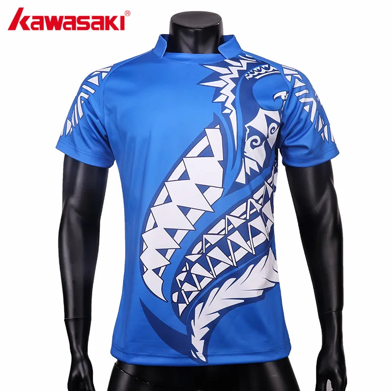 Kawasaki de Rugby, camisetas de Rugby camisa de manga corta para hombre deportes ropa mejor Tops camisetas rápido seco azul C-RJ0002