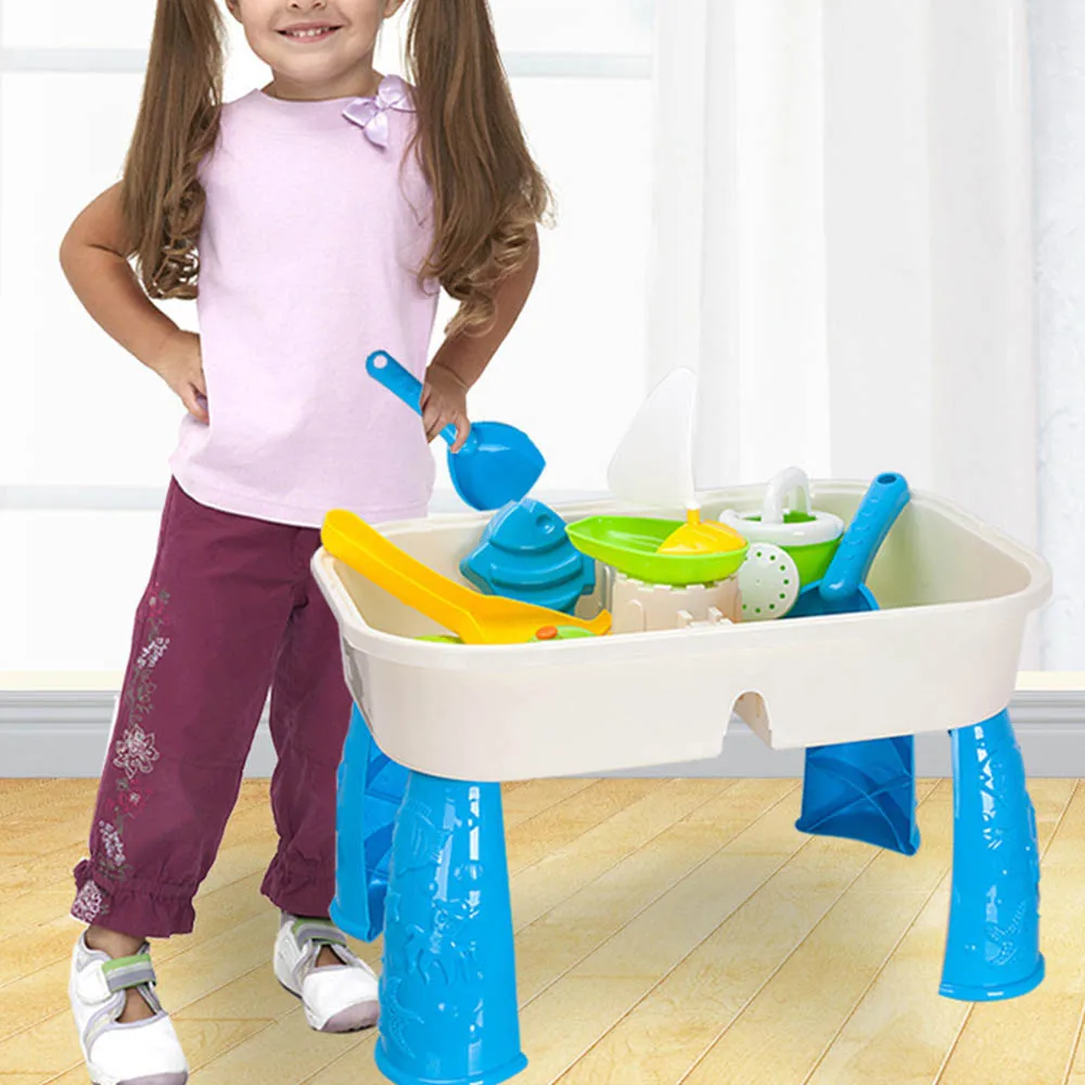 price cut 9 Pcs Kids Baby Portable Beach Toys Set Digging Shovel Tools Bath Water Playing Toy Children Storag