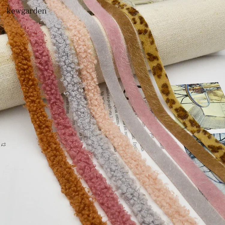 Kewgarden плюшевый искусственный кроличий мех тканевая лента вручную изготовленная