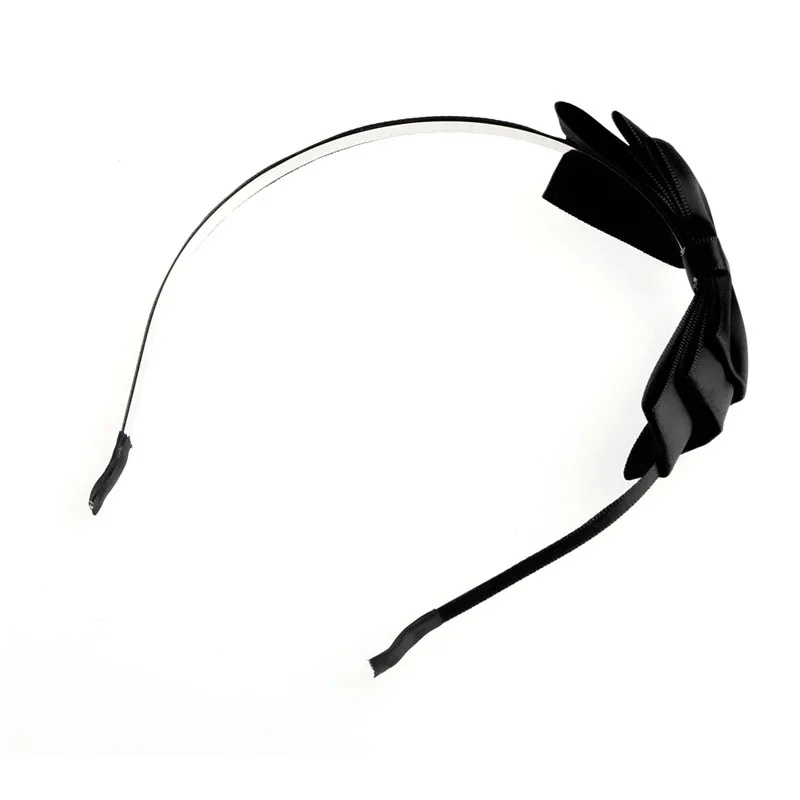 

Fashion Women Lady Girl Solid Big Bowknot Ribbon Hair Accessories Headband Bow Head Band Clip WY2703