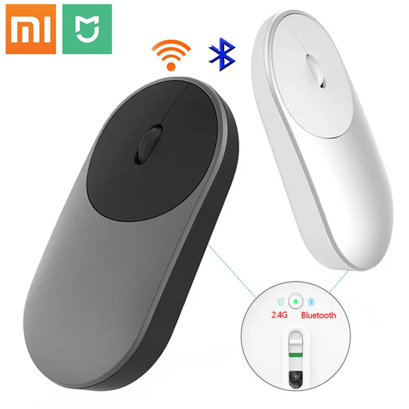 Preise Original Xiao mi Maus XMSB01MW Tragbare Wireless In Lager mi Optische Bluetooth 4,0 RF 2,4 ghz Dual Modus Verbinden mi büro Maus