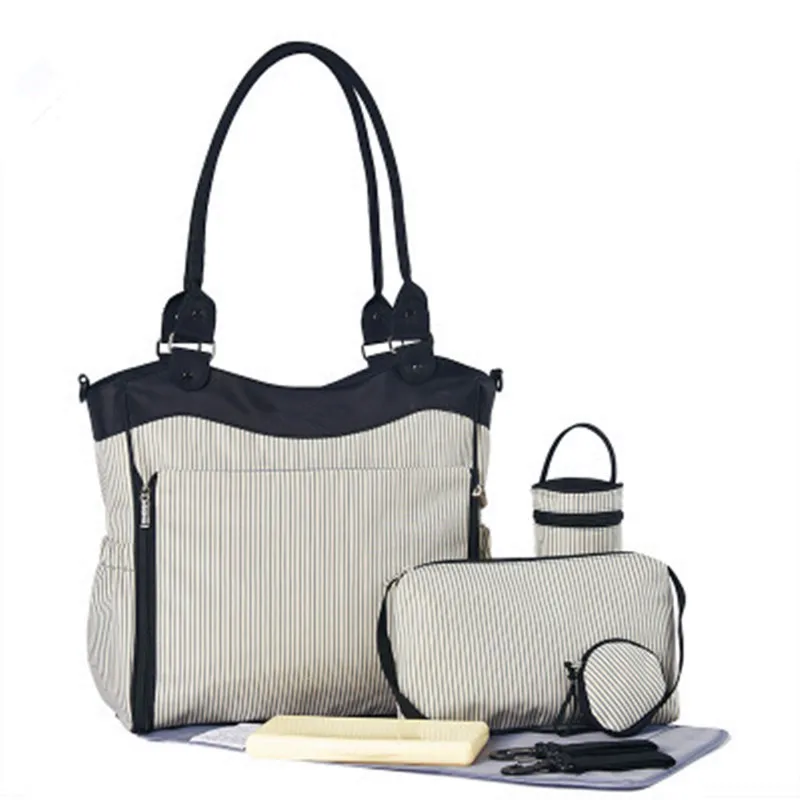 

9Pcs/Set Mummy Bag Fashion Large Capacity Multi-function Diaper Bag Travel Maternal and Child Supplies Pregnant Mother F23