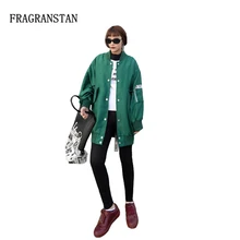 Весенне-осенняя Женская Повседневная Свободная бейсбольная форма с вышитыми буквами и нашивками для женщин, пальто с металлической лентой JQ133