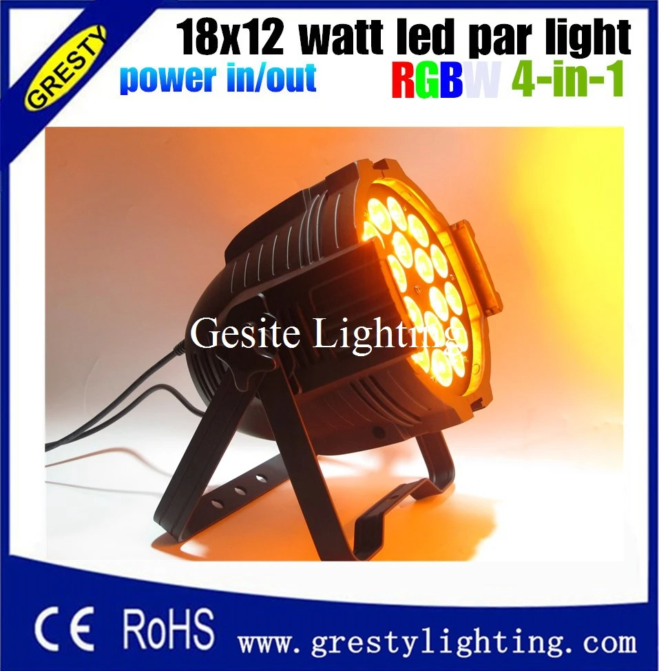 4pcs/lot 18x12w led par 4in1 RGBW led par can light high powerful stage