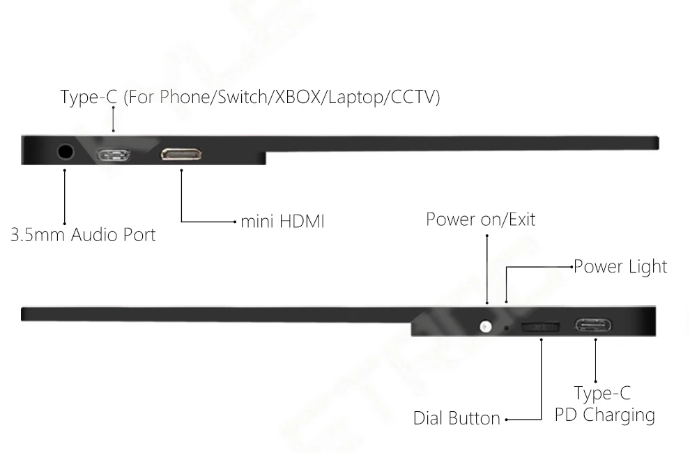 15,6 дюймов портативный компьютерный монитор с кожаный чехол 1920x1080 HD ips lcd экран для планшета ноутбука для PS4/Xbox/телефона