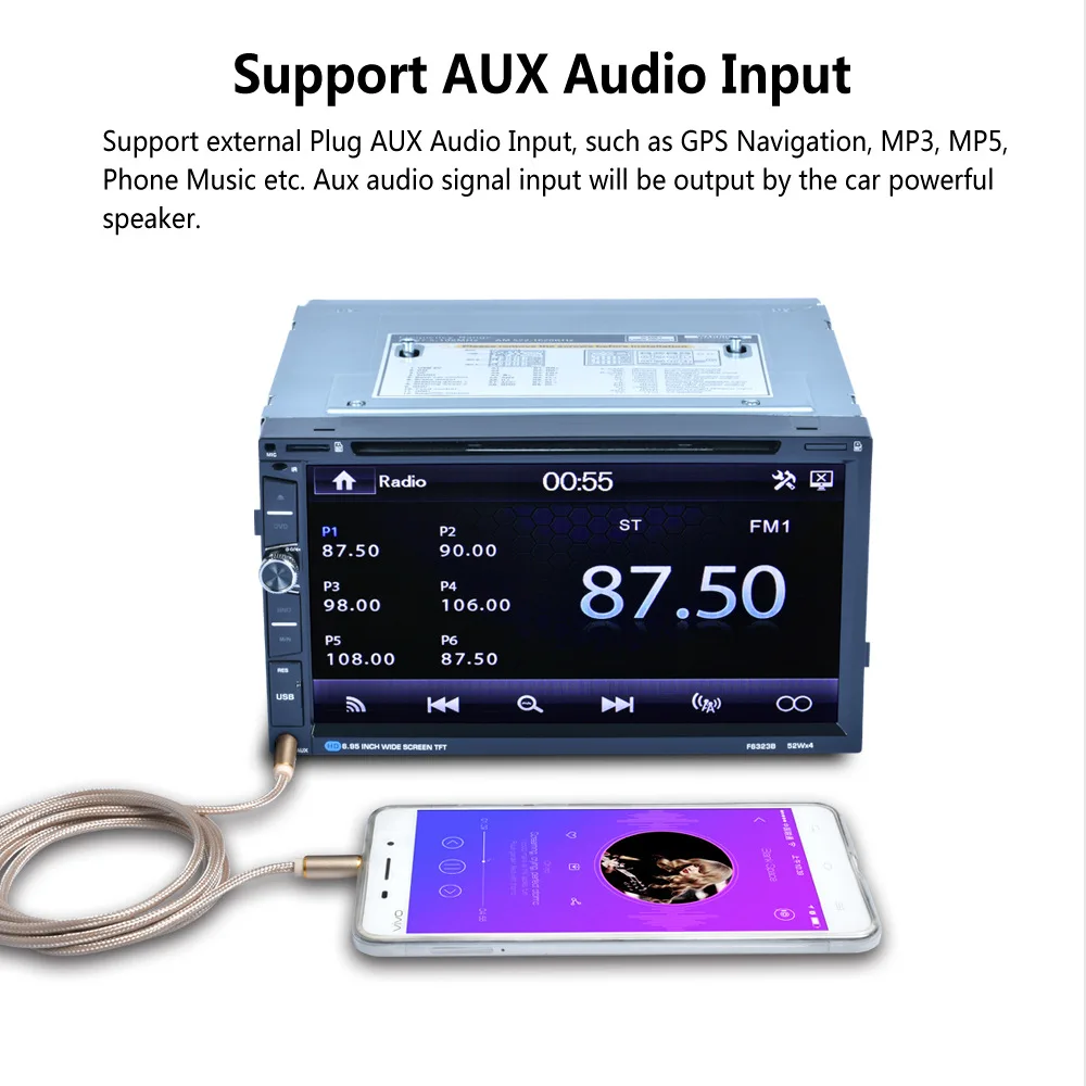 Excellent RDS stereo F6323B Car MP5 Player 7 Inch Touch Screen Auto Car MP4 Video Player Radio Remote Control Support Rear View Camera 10