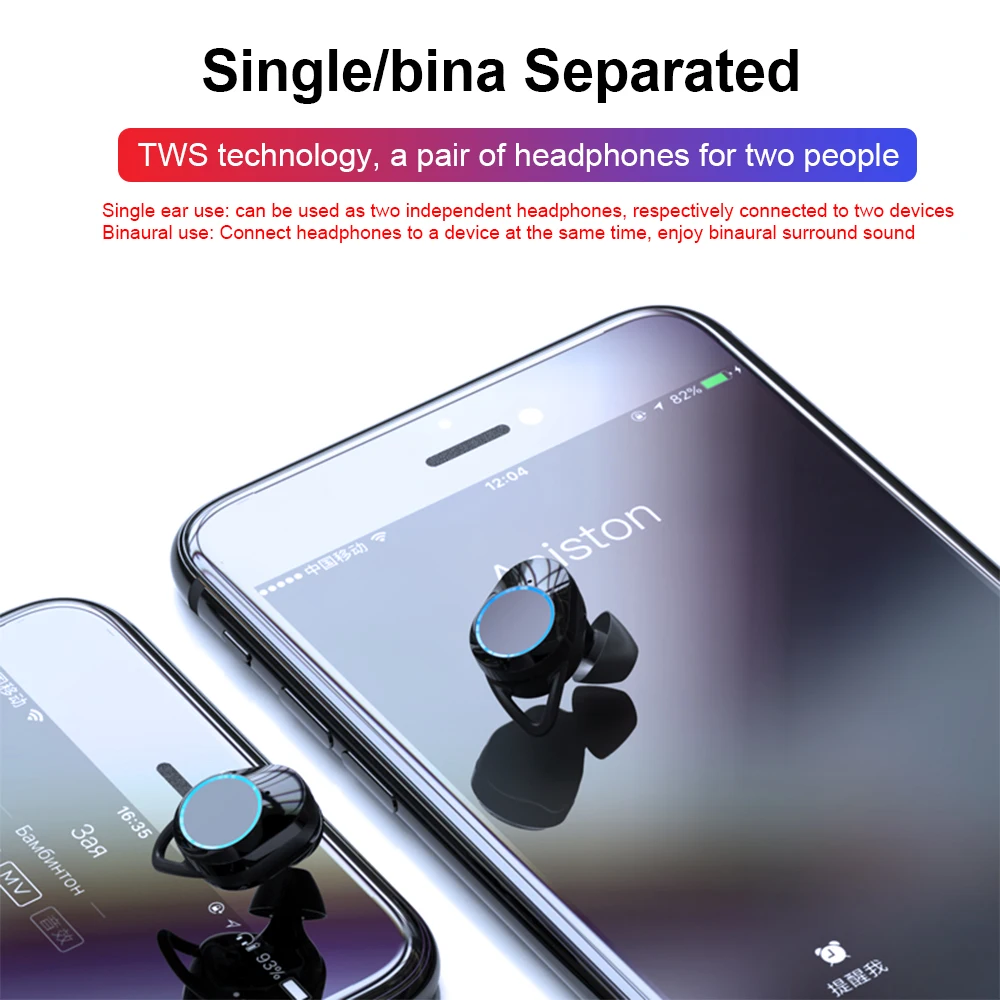 G02 TWS Bluetooth 6D стерео Беспроводная гарнитура в ухо IPX7 водонепроницаемые наушники 3300