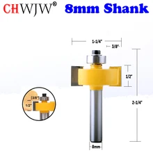 CHWJW 1 шт. 8 мм хвостовик T тип подшипники Дерево Фрезерный резак промышленного класса Rabbeting бит деревообрабатывающий инструмент фрезы для дерева
