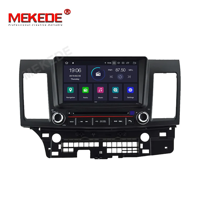 Best Android 9.0 8"2din car gps navigation radio cassette player for Mitsubishi Lancer EX EVO Lancer 10 2006-2016 WiFi BT USB navi 3