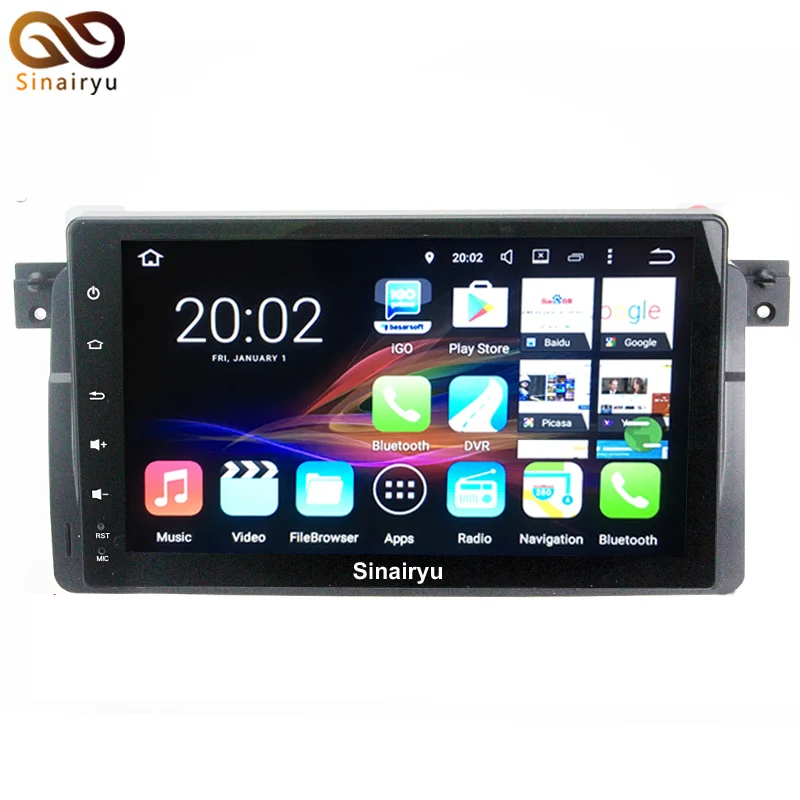 For BMW E46 75 HD Android 7.1 Car GPS Radio Stereo Vedio Wifi Bluetooth DVR DAB