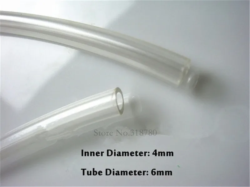 4/6mm 100m Silicone Air Line Roll for Aquarium Fish Tank Pond Air Pump