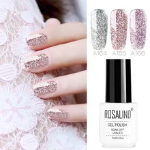 6 цветов, новинка, для женщин и девочек, прочный мини Праймер УФ светодиодный светильник, вылеченный DIY черная бутылка гель для ногтей с блестками, лак для замачивания ногтей 7 мл