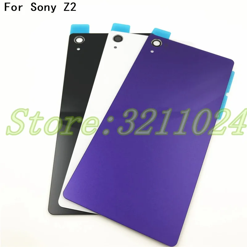

For Sony Xperia Z2 D6543 L50W D6503 Back Glass Battery Door Housing Rear Back Cover Replacement Spare Parts