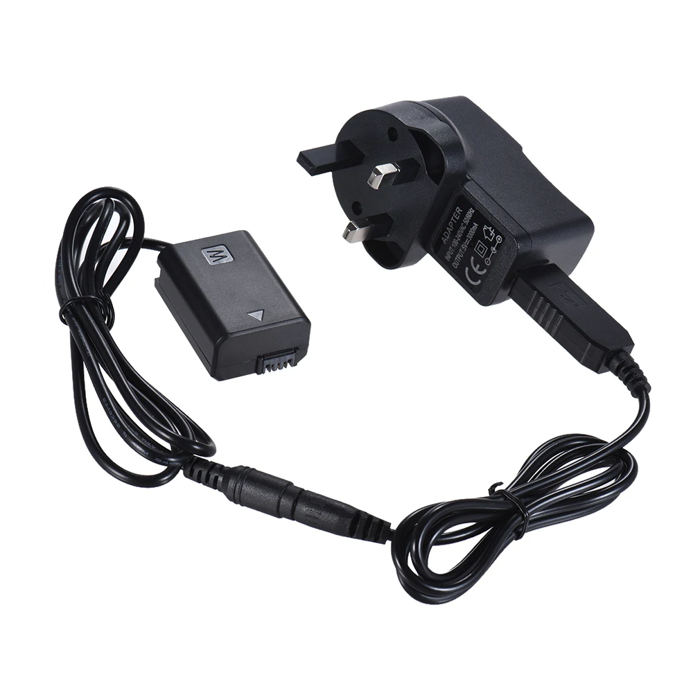 Andoer NP-FW50 Батарея адаптер манекен Батарея+ 5 В 3A USB Адаптеры питания кабель W/Мощность разъем Замена для ac-pw20 для sonyseries
