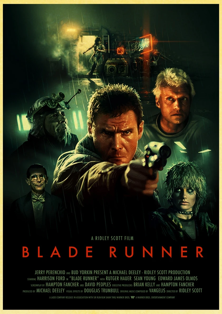 Классический Action sci-fi movie Blade Runner ретро постер ВИНТАЖНЫЙ ПЛАКАТ Настенный декор для домашнего бара кафе - Цвет: E089