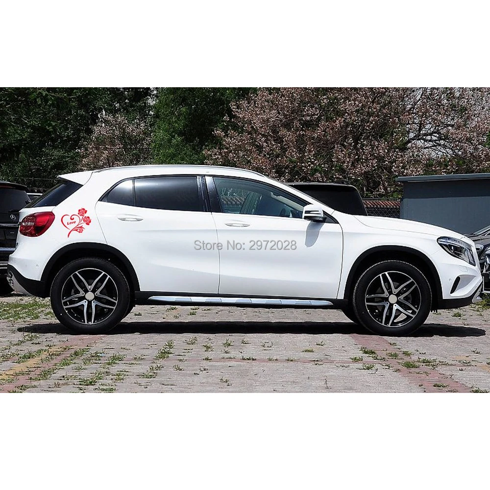 10 х красивый цветок Любовь Розовый Творческий Авто Наклейка с изображением