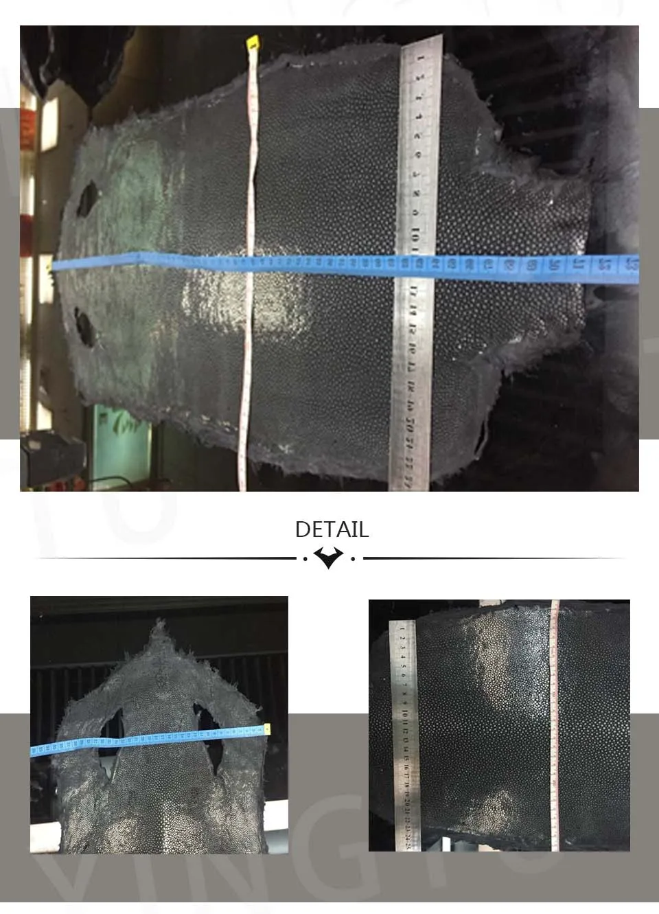 Роскошная полированная натуральная кожа ската кожи для телефона Pad/бумажник/обувь