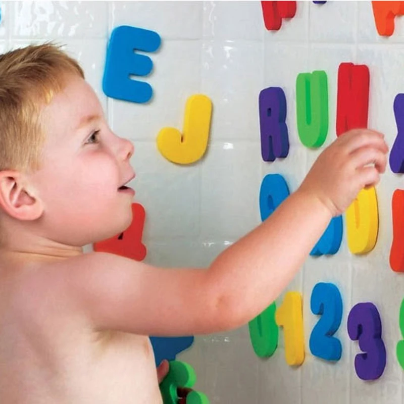 36 шт. образование алфавита Обучающие игрушки Ванна Ванная комната пены буквы, цифры