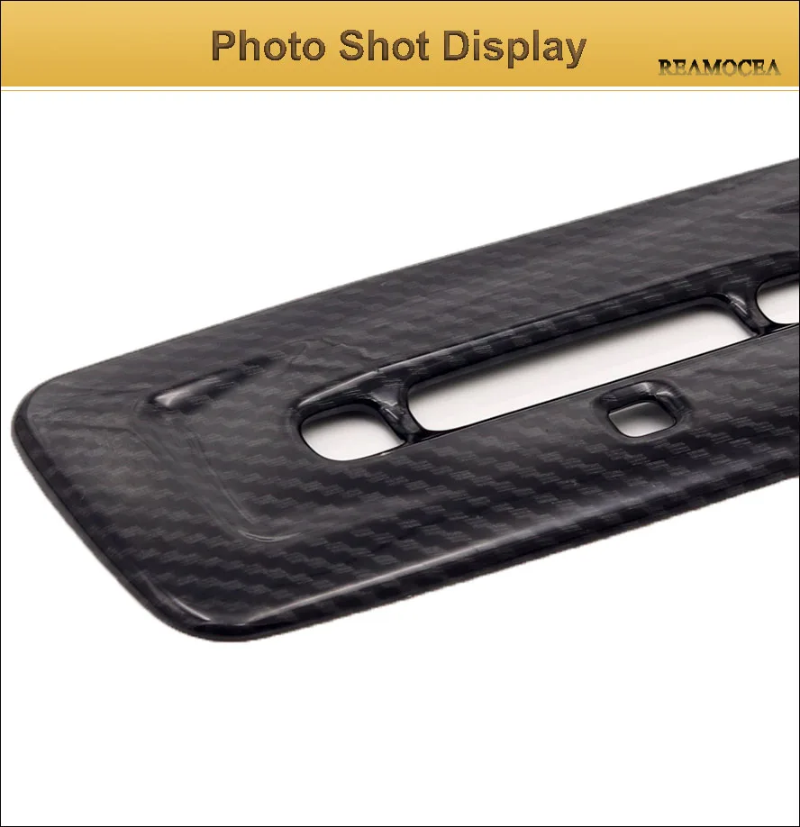Reamocea For Toyota Camry 2018 Carbon Fiber Car Back Rear Tail Reading Switch Button Light Lamp Frame Trim Decoration Cover (8)