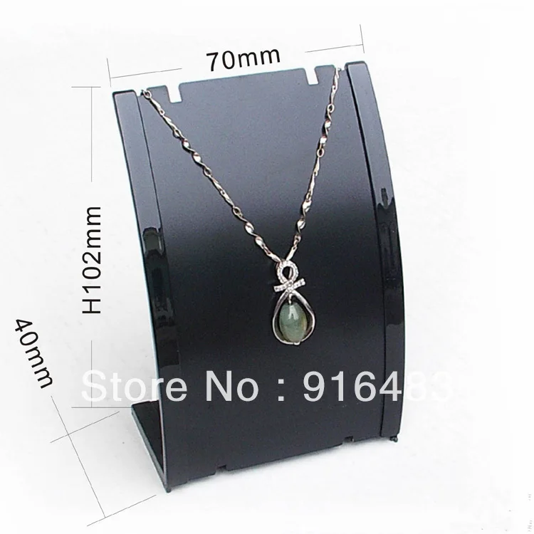 Free Shipping 8 Plastic Necklace Earring Set Display Stand Holder For 2 Pcs Blackin Jewelry