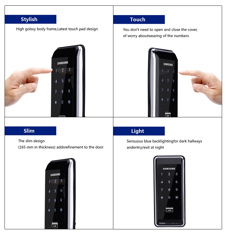 SAMSUNG Ezon SHS-2920 цифровой Keyless Электронная клавиатура Засов дверной замок+ 6 ключ карты