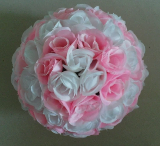 SPR диаметр. 30 см Пластиковый внутренний смешанный розовый и белый свадебный цветочный шар для поцелуев, цвет на выбор, доступны другие размеры - Цвет: pink and white