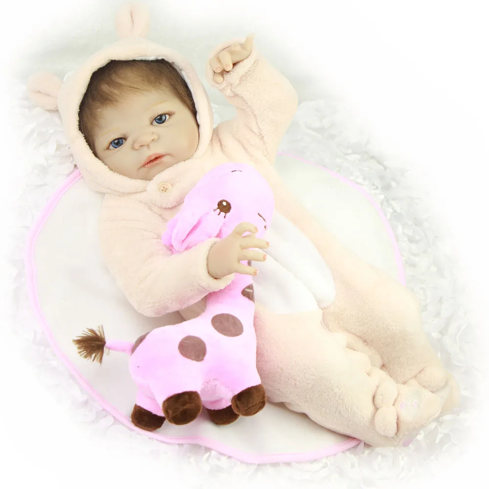 

Hot Sale 23' 57 cm Reborn Baby Girl Full Silicone Body Reborn Dolls Realistic Kids Playmates Baby Toys Girl Christmas Gifts