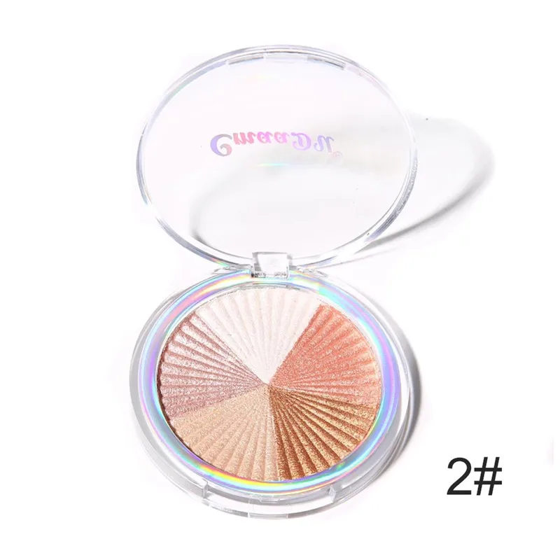 CmaaDu Glow Kit хайлайтер макияж Мерцающий Порошок хайлайтер палитра база осветитель изюминка контур лица золотой бронзатор - Цвет: 5 colors