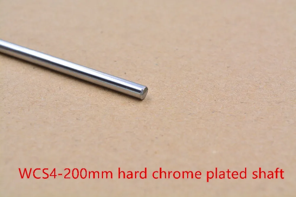

3D printer rod shaft WCS 4mm linear length 200mm chrome plated guide rail round 1pcs