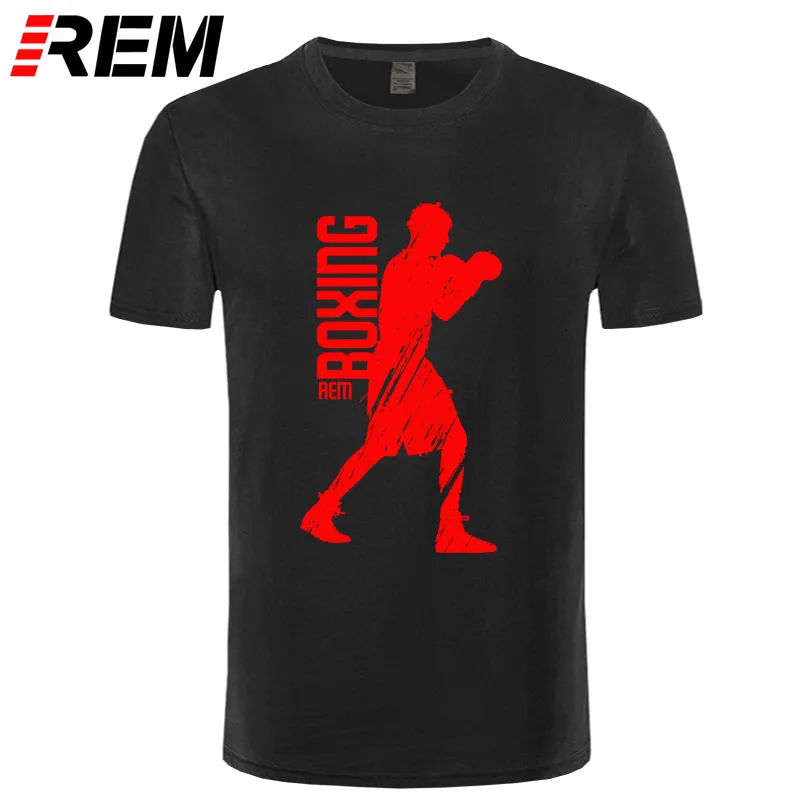 Высокое Качество Забавные футболки для мужчин Best футболка boxinger Rocky короткий рукав Футболка взрослых летние топы корректирующие - Цвет: black red