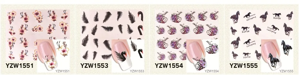 YZWLE 1 лист Горячие золотые стикеры 3D на ногти Nail Art DIY ногтей декоративные наклейки фольга обертывания Маникюр Инструменты для укладки(YZW-6023