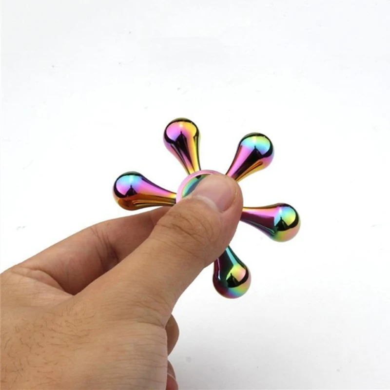 Colorful Hand Spinner Aluminum Alloy Anti Stress Metal Fid