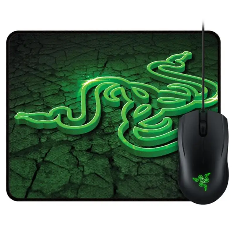 Игровая мышь razer Abyssus 2000, 2 модели, USB 2000 dpi, проводная, 3 клавиши, программирование макросъемки, игровые мыши+ комплект коврика для мыши, для настольного ноутбука - Цвет: Speed Model