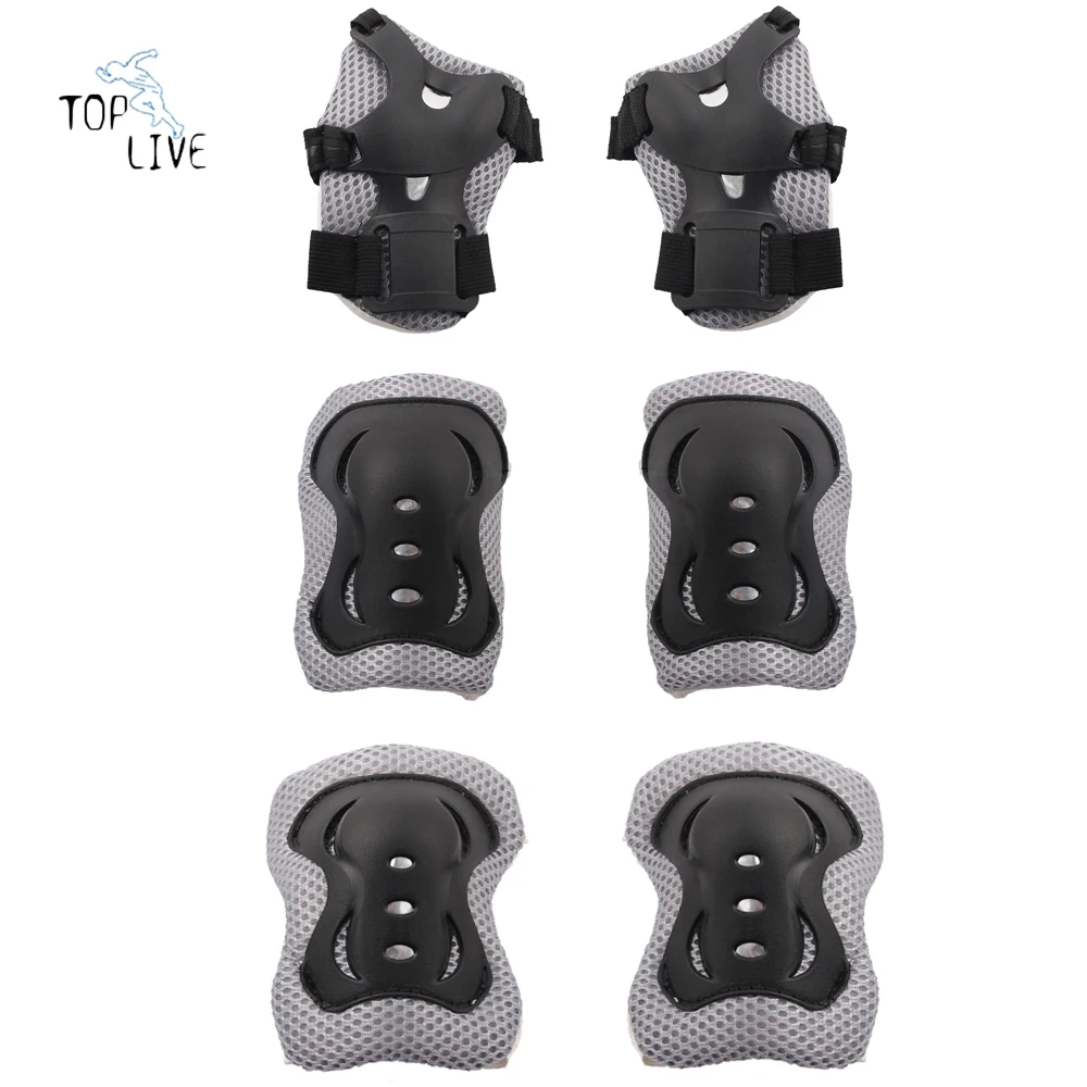 Buy 6pcs/set black Skating Protective Gear Set Elbow