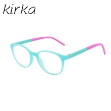 Кирка детские очки круглые гибкие оптические детские очки для девочек оправа для детских очков Оправы для детских очков