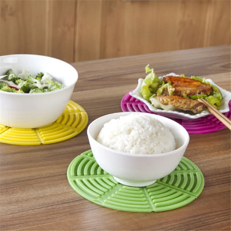1pc Foldable Silicone Placemat Insulated Pad for Pot Dish Multifunction