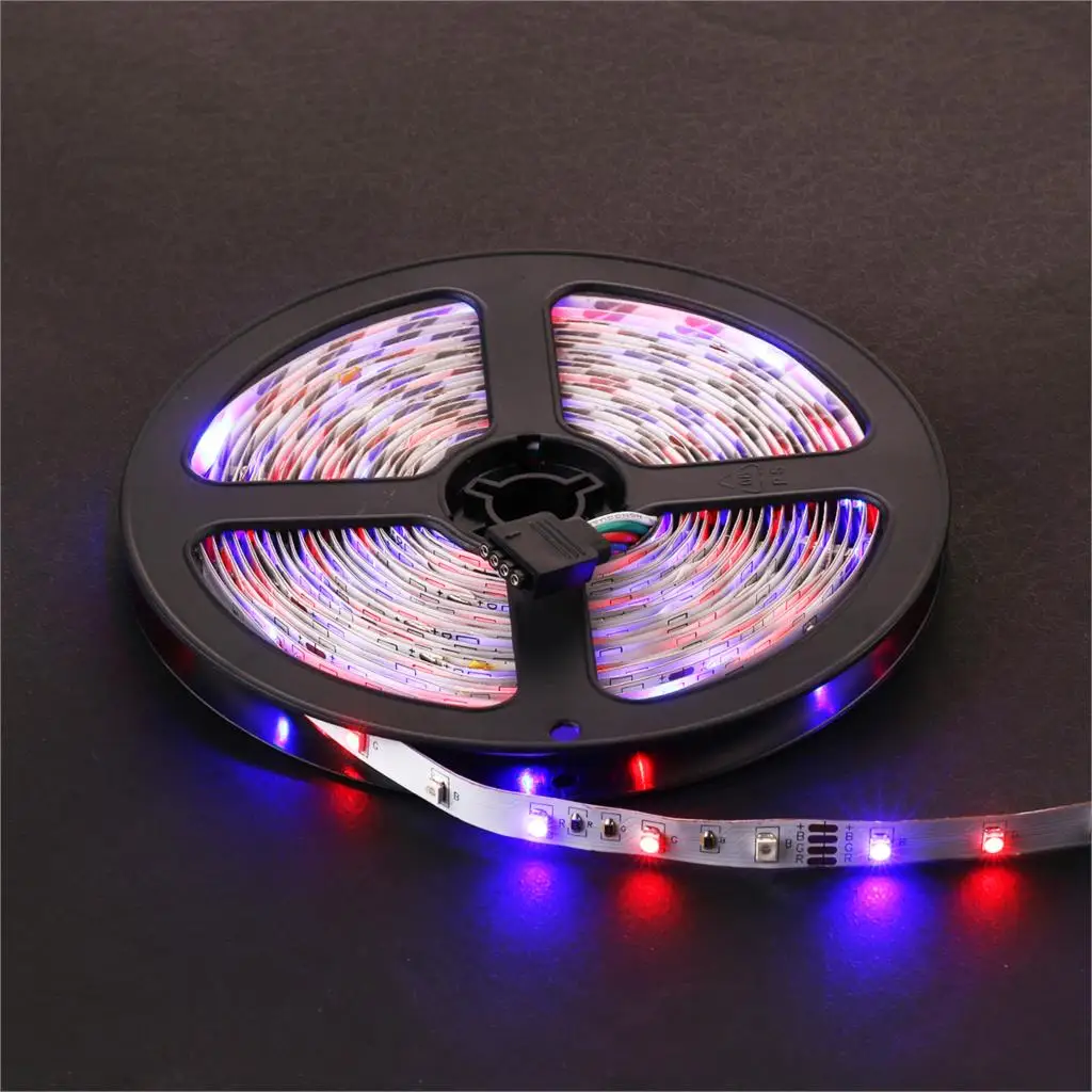 Гибкая светодиодная лента RGB 5 м 60 светодиодов/м 2835 SMD 12 В постоянного тока 2 А блок