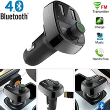 Беспроводной Bluetooth громкой связи FM передатчик MP3 плеер радио автомобиля Kit Bluetooth V4.2 Автомобильный MP3-плеер с двойным USB 3.4A зарядки 40NT23