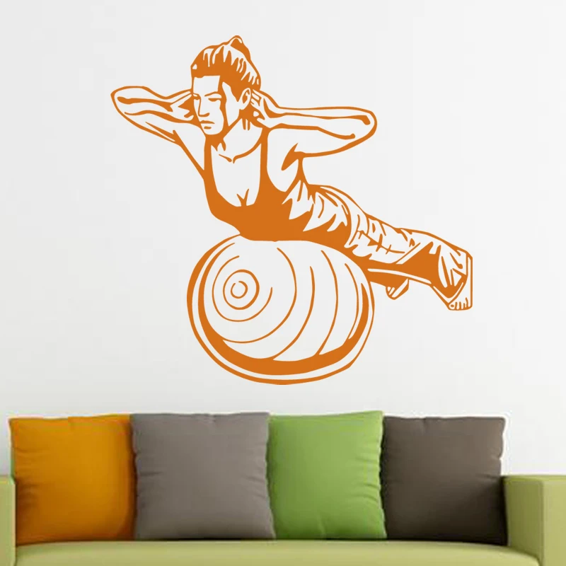 Gym Sticker Ball Fitness Decal Balance Posters Vinyl Wall Decals Pegatina Quadro Parede Decor Mural Gym Sticker