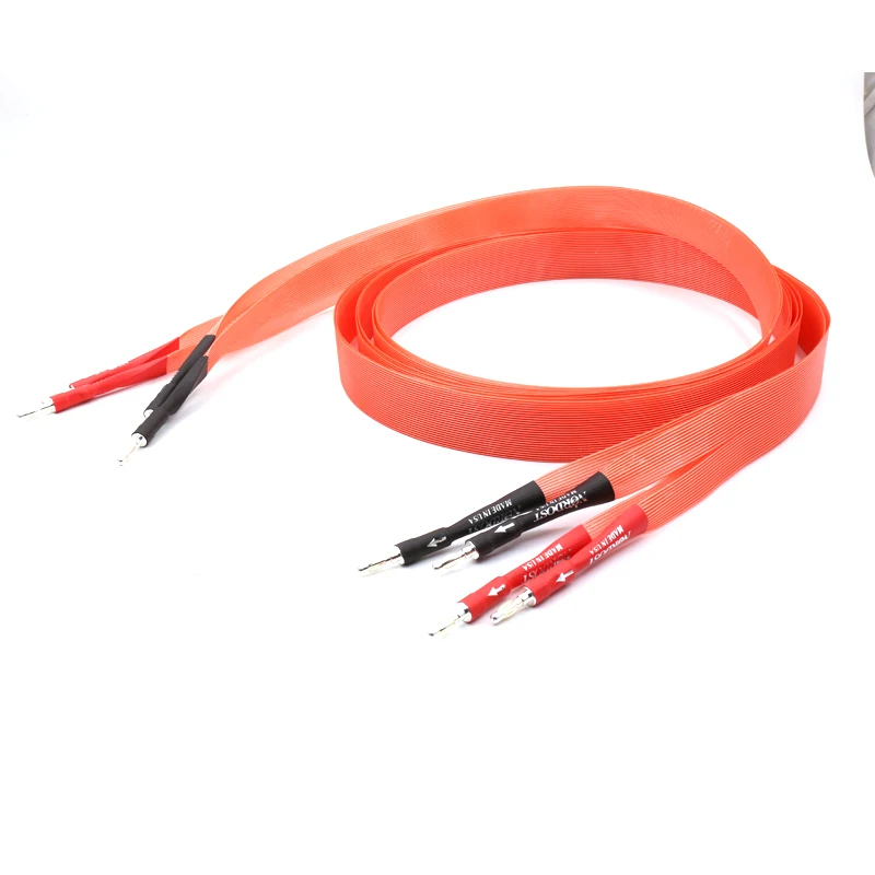 

Free shipping pair Nordost Red Dawn audio speaker cable hifi loudspeaker cable with silver plated banana plug