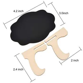 

20 Sets Mini Chalkboard Signs Small Blackboard with Wooden Frame Easel for Kids Craft and Party Wedding Event Table Decor