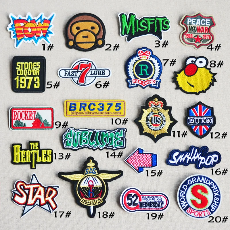

New Embroidery Badge Fur Clothing Decorative Patch Applique Patch T-Shirt Badge Down Jacket Jeans Medal Iron on Patch