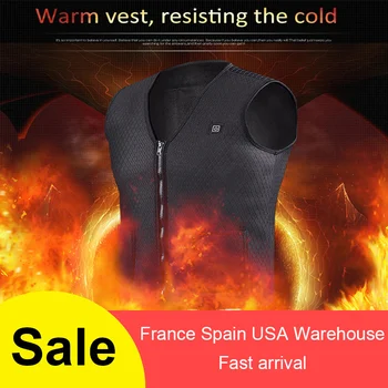 

Men Women Outdoor USB Infrared heating Vest Heating Jacket Winter Flexible Electric Thermal Clothing Waistcoat For Sports Hiking