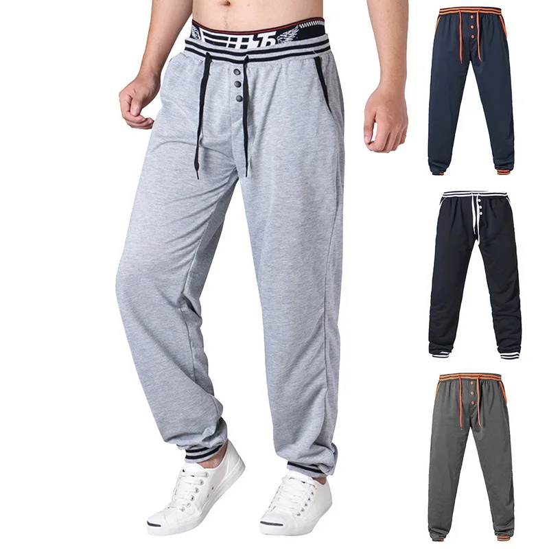 

Puimentiua Mens Sweatpants High Quality 2019 Spring Male Casual Loose Bodybuilding Gyms Running Fitness Trousers Clothing