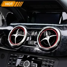 Для Mercedes Benz GLK X204 салон, Торпедо, устанавливаемое на вентиляционное отверстие в салоне автомобиля крышка розетки кольцо 2013- 4 шт. красный/синий