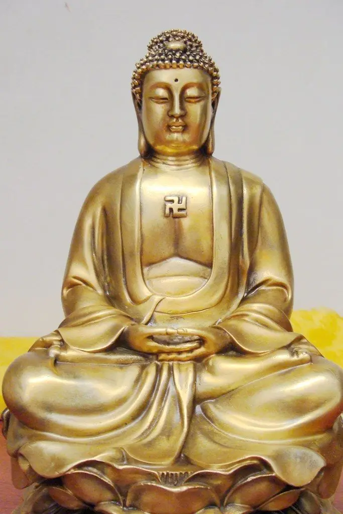 Bi003170 китайская статуя Будды бронзовая Amitabha|amitabha buddha statue|amitabha statueamitabha |