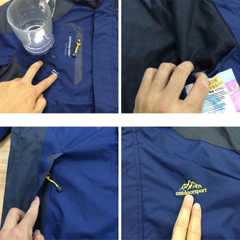 LoClimb Men Women Waterproof Camping Hiking Jacket Outdoor Climbing Windbreaker Trekking Rain Coat Clothing Sport Jackets,AM163